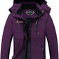 MOERDENG Women's Waterproof Ski Jacket Warm Winter Snow Coat Mountain Windbreaker Hooded Raincoat Jacket