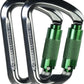 SEPEAK UIAA 30kN Climbing Carabiner Clips, Professional Heavy Duty Twist Locking Carabiners for Climbing,Mountaineering, Rappelling, Camping, Hiking, Swings, Large D Ring Hooks