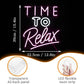 Time To Relax Neon Sign Pink White Letter Led Neon Lights Wall Decor Dimmable Relax Light Up Signs USB Powered with Switch Neon Signs for Spa Massage Bedroom Decor Bar Party Wedding