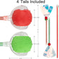 Red & Green Interactive Cat Toy Ball Combo – Automatic Agile Moving Cats Toys with 4 Tail Accessories, Bird Chirping & Motion Activated, Kitten Balls for Multi-Cat Households
