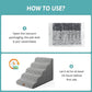 Extra Wide Dog Stairs 19.7" Width, Large Pet Step for Small Medium Dog, Puppy or Cat, Ramp for High Bed or Car, High Density Foam Ladder, Stable, 5 Step, 19.7x33x22.4 inch, White Black