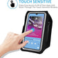 Running Armband with Earphone Bag Cell Phone Armband for iPhone 16/15/14/13/12 Pro, Galaxy S21/S20, Water Resistant Sports Phone Holder & Zipper Slot Car Key Holder for 6.4 inch Phone