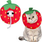 BINGPET Cat Cone Collar Soft,Waterproof Cat Recovery Collar to Stop Licking,Cute Donut Elizabethan e Collar for Cats Kittens Puppies Wound Healing After Surgery(Strawberry,Small)