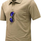 TBMPOY Men's Polo Shirts with Pocket Short Sleeve Quick Dry Casual Sports Outdoor Golf Shirt