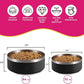 Black Dog Bowl, Double Wall Stainless Steel Pet Bowl, Vacuum Insulated Pet Feeder, Non-Skid Pet Bowl, 32 oz