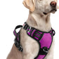 rabbitgoo Dog Harness for Large Dogs, No Pull Pet Vest with 3 Buckles, Adjustable Soft Padded Pet Harness with Easy Control Handle and Reflective Strips, Purple, L