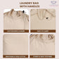 LFH Home Large Premium 100% Cotton Canvas Laundry Bag with Drawstring and Handles Heavy Duty, Multi-Use, and Washable for Home, Travel, College or Storage 20x30 (Pack of 4)-Natural
