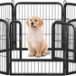 24 Inch 8 Panels Dog Playpen - Metal Pet Exercise Pen for Puppy, Indoor/Outdoor Dog Fence for Yard, Garden, Camping & RV Travel