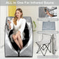 Smartmak Far Infrared Sauna, Full Body One Person SPA Set with Portable Time & Tempreture Remote Control, Heating Foot Pad and Foldable Reinforced Chair(L 27.6’’ x W 31.5’’ x H 37.8’’) - Black Border