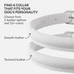 CollarDirect Rolled Leather Dog Collar, Soft Padded Round Puppy Collar, Handmade Genuine Leather Collar Dog Small Large Cat Collars 13 Colors (13-16 Inch, White Smooth)