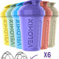'-6 PACK- 20 OZ Protein Shaker Bottles for Protein Mixes, Shaker Cups for Protein Shakes, Small Shaker Bottle Pack, Shaker Cup, Shakers for protein Shakes (Pastel Shades - 6 Pack)