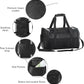 Fashion Leather Dog Carrier, Airline Approved Cat Carrier Soft Sided Pet Bag Carrier Purse for Puppy Kitten Small Animals Black