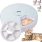 Pawise Automatic Cat Feeder, 6-Meal Programmable Pet Food Dispenser with Bird Chirp Sound Alert, Battery Operated, BPA-Free, Bonus Snack Ball Toy, for Cats & Small Dogs（Batteries Not Included