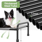 Raised Dog Bed, Outdoor Dog Bed for Dogs, Cooling Elevated Pet Cot, Durable and Sturdy Pet Bed, Waterproof Mesh Cover Raised Metal Frame, Non Slip, Grey