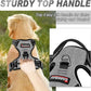 BARKBAY No Pull Dog Harness Front Clip Heavy Duty Reflective Easy Control Handle for Large Dog Walking(Dark Grey,M)