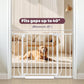 29"-40" Baby Gate for Stairs, Auto Close Stroller Friendly Dog Gate Indoor for Doorways, Pressure Mounted Baby Gate, Easy Walk Through Gate for Children & Pets, White
