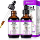 2PCS Liquid Multivitamin for Cat, 15 in 1 Cats Multivitamin Liquid Drops Supplements for Skin & Coat, Heart Health, Bones and Joint, Cat Vitamins with Glucosamine and MSM, Immune System Support