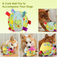 Dog Squeaky Plush Toy with Straps, 6-Inch Soft Stuffed Ball with Cotton Material and Bell Built-in, Pet Interactive Fetch Toy for Small to Large Dog