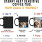 Personalized Coffee Mug – Custom Photo, Text, or Logo Ceramic Magic Mug Tea | Taza Personalizada with Heat Sensitive Color Changing Cup | Customized Gift Idea for Men & Women - Black Starry |11oz