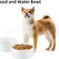 Ceramic Dog Bowl, Food and Water Bowl for Medium Breed Dog, Pet Bowl for Replacement (7.3 inch, Single Bowl, White)