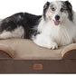 Bedsure Orthopedic Dog Bed for Extra Large Dogs - XL Washable Dog Sofa Beds Large, Supportive Foam Pet Couch Bed with Removable Washable Cover, Waterproof Lining and Nonskid Bottom, Brown