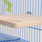 Hypeety Wooden Platform Pet Dwarf Hamster Gerbil Rat Small Animal Sport Exercise Toy Pet Parrot Bird Cage Perches Square Toy (M)