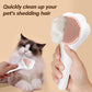 Self-Cleaning Cat Brush with Cat Nail Clipper 2-Pieces Set, Daily Cleaning Grooming Kit for Small and Medium-sized Dogs and Cats, Designed to Remove Shedding Fur and Trim Sharp Claws of Your Pets