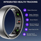 Smart Ring for Women Men, Activity Fitness Tracker with 24/7 Heart Rate Monitor, Waterproof Sleep Tracker Fitness Ring, Step Counter, Calorie Pedometer, No APP Fee,for iOS Android (Silver,#9)