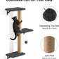 FUKUMARU Cat Wall Shelves, Stable & Safe 4 in 1 Cat Furniture Set, Wooden Climbing Wall with Scratching Post for 16 Inch Drywall - Gray
