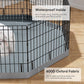 PJYuCien Dog Playpen, 8 Panels 24’’H Dog Pens Indoor with Bottom Pad, Metal Foldable Pet Puppy Exercise Fence Crate Kennel, Better for Small Animals,Grey
