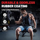 PAPABABE Hex Dumbbell Set with Rack, Rubber Encased Free Weight with Weight Storage Racks, Multiple Weight Options for Home Gym and Fitness