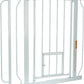 Carlson Extra Wide Walk Through Pet Gate with Small Pet Door, Includes 4-Inch Extension Kit, Pressure Mount Kit and Wall Mount Kit,White