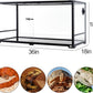 50 Gallon Reptile Tank, Glass Reptiles Terrarium 36" x 18" x 18", Sliding Door, Top Ventilation, Cable Pass, Humidify Hole, Glass Reptile Cage Habitat for Bearded Dragon, Lizard, Snake, Gecko