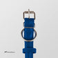 CollarDirect Rolled Leather Dog Collar, Soft Padded Round Puppy Collar, Handmade Genuine Leather Collar Dog Small Large Cat Collars 13 Colors (13-16 Inch, Deep Blue Textured)