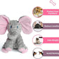 DODODOLA Dog Toys Puppy Toys Cute Squeaky Elephant Dog Toy with Crinkle Paper Stuffed Plush Animal to Keep Them Busy for Small Medium Large Dogs