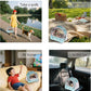 Portable Parrot Travel Cage Carrier with Small Swing Toy&Cage Colorful Toys Set Small Bird Parakeet Bag with Standing Perch Bird Carry Transport Bag (Green, Carreir/Swing)