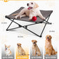 KingCamp Elevated Dog Bed for Medium Dogs, Raised Outdoor Indoor Portable Cooling Cot Lifted Pet Hammock off Ground with Washable Breathable Mesh & Frame with Non Slip Foot for Camping Backyard, Black