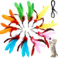 11PCS Cat Feather Toys Refills, 10PCS Feathers and 1PC String, Interactive Cat Wand Toy Replacement for Bored Indoor Adult Cats & Kittens
