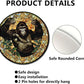 Lygond Metal Sign Tin Sign Circular Stained Glass Gorilla Sign For Garden For Pet 8×8 Inches