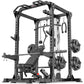Power Rack Power Cages Multi-Function Squat Rack with Cable Crossover System Selectable More Training Attachment Weight Cage for Garage Home Gym