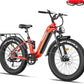 FREESKY Electric Bike for Adults,105mile Long Range Ebike, 2000W Motor 37MPH Fast Step-Thru E Bike 25Ah Samsung Cells Battery Full Suspension Electric Dirt Bicycle 26'' Fat Tire for Commuter Mountains