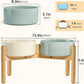 Wordcam Raised Ceramic Dog Bowls with Stand,Elevated Dog Dish, Pet Food and Water Feeder Set for Large Sized Dogs(9.4''High-60 Oz-7.6 Cups)