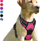 BARKBAY No Pull Dog Harness Front Clip Heavy Duty Reflective Easy Control Handle for Large Dog Walking(Pink,L)