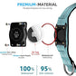 Upgraded AirTag Dog Collar, IP68 Waterproof Air Tag Dog Collar Holder, Reflective, Ultra-Durable, Comfortable Padded, Heavy Duty Dog Collars for Small Medium Large Dogs (M (12.6"-17.1"), LightBlue)