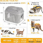 Large Cat Carrier Soft Side Pet Carrier for Kitten Puppy Collapsible Travel Small Dog Carrier, TSA Airline Approved Pet Carriers for Under 20 lbs, Gray