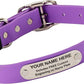 Biothane Custom Dog Collar – Waterproof, Stink-Proof Personalized Collar with Name & Phone Number – Durable, Many Sizes and Colors – Assembled in USA (Amethyst Purple)