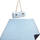 Picnic Blanket, 80''x80'' Waterproof Outdoor Blankets, Picnic Mat Washable for Beach, Picnic Blankets for Camping on Grass with Shoulder Strap - Blue & White