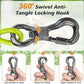 Tresbro 25 FT Dog Tie Out Cable with Spring, Shock Absorbing Tether Chains for Outside Aavilable in 10/15/20/25/30/40/50/70/100/120 FT, Heavy Duty Leads for Yard for Medium & Large Dogs Up to 500 LBS