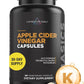 Livingood Daily Apple Cider Vinegar Capsules with The Mother (1500mg) - ACV Pills with Probiotics & Potassium for Women & Men - Supports Gut Health, Digestion, Appetite & Weight - Vegan, 90 Capsules