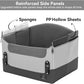 A4Pet Dog Car Seats for Small Dogs, Booster Car Seat with Patent Buckles & Clip-On Safety Leash, Pet Seat for Puppy Small Dogs Cats Under 25 Lbs, Grey